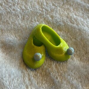 Disney Doll Tinker Bell Green White Fairy Shoes Replacement Accessory Only